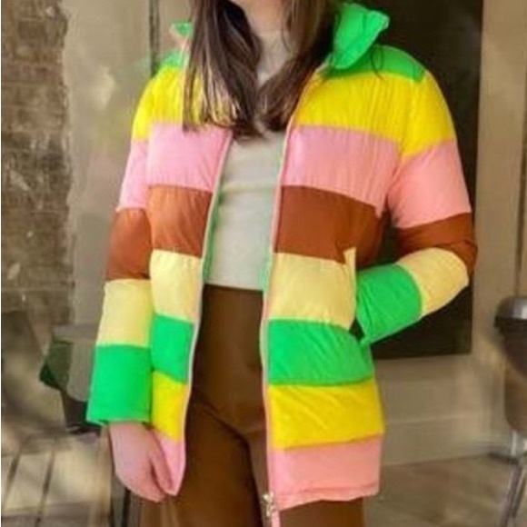 New Rachel Antonoff x Free People Terry Colorblock XS & Med Pink Striped Coat - Picture 16 of 16